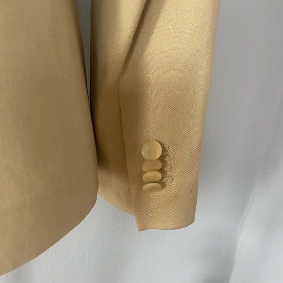 🛑SOLD Brooks Brothers Women’s Beige Linen Blend Single Breasted Blazer - Picture 9 of 12